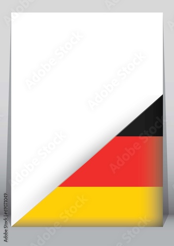 Illustration of an binder or holder with the flag of Germany