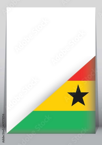Illustration of an binder or holder with the flag of Ghana