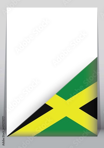 Illustration of an binder or holder with the flag of Jamaica