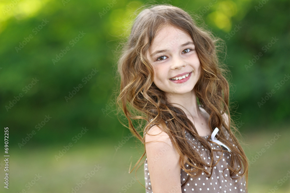 portrait of a beautiful little girl