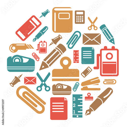 Stationary Icons in Heart Shape