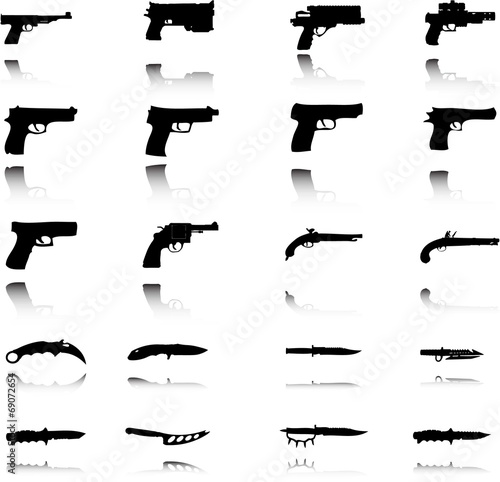 An Illustration of Set of Weapons