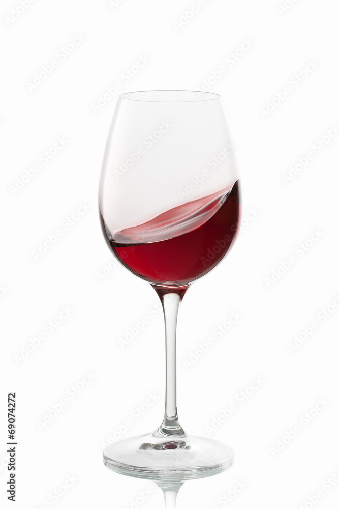 glass of wine on white background glass of wine on white background