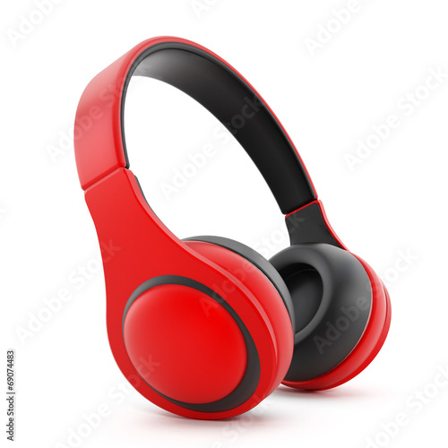 Red headphones photo