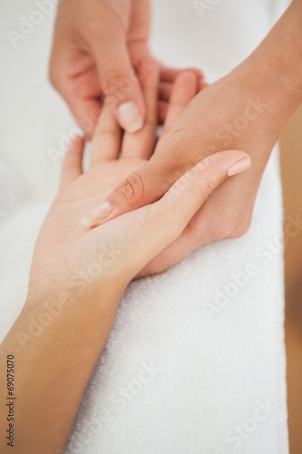 Woman receiving a hand massage © WavebreakmediaMicro