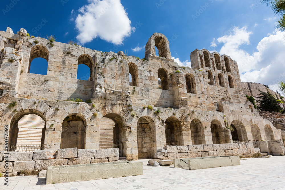 The Theatre of Dionysus on the Acropolis, Athens Greece