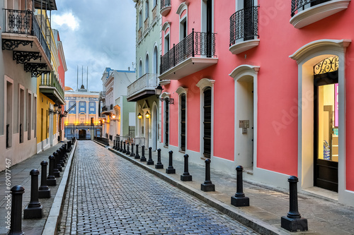 Street in old San Juan, Puerto Rico photo