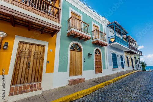 Street in old San Juan, Puerto Rico photo