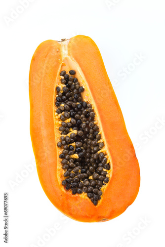 Papaya isolated on white