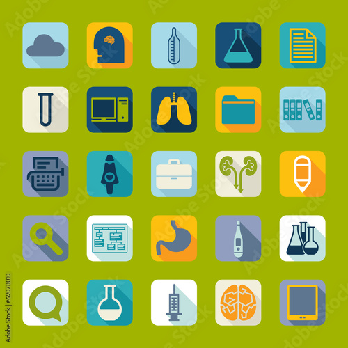 Set of medical flat icons