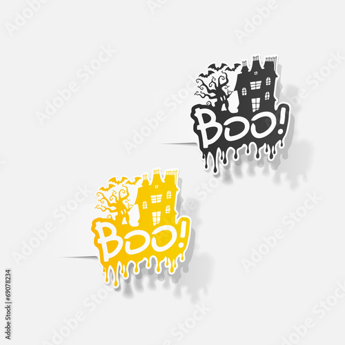 realistic design element: boo