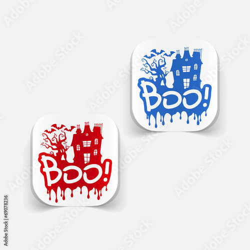 realistic design element: boo