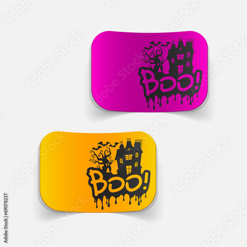 realistic design element: boo