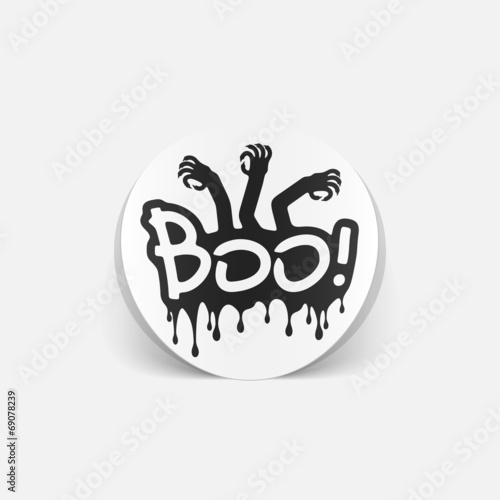 realistic design element: boo