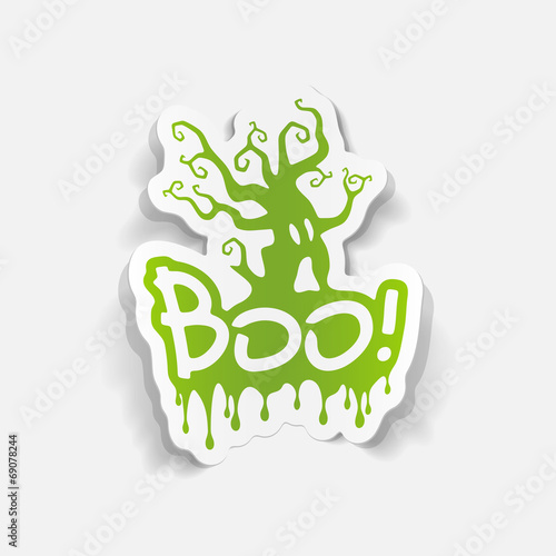 realistic design element: boo