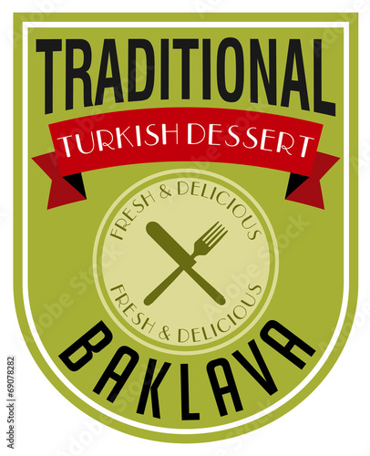 turkish baklava label