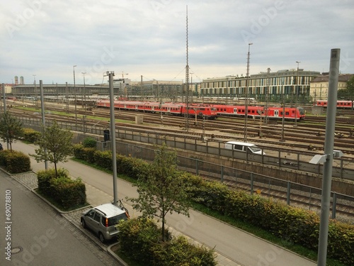 Blick vom ZOB auf Hauptbahnhof München