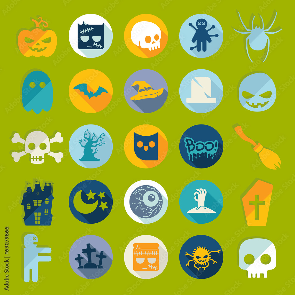 Set of halloween icons Set of halloween icons