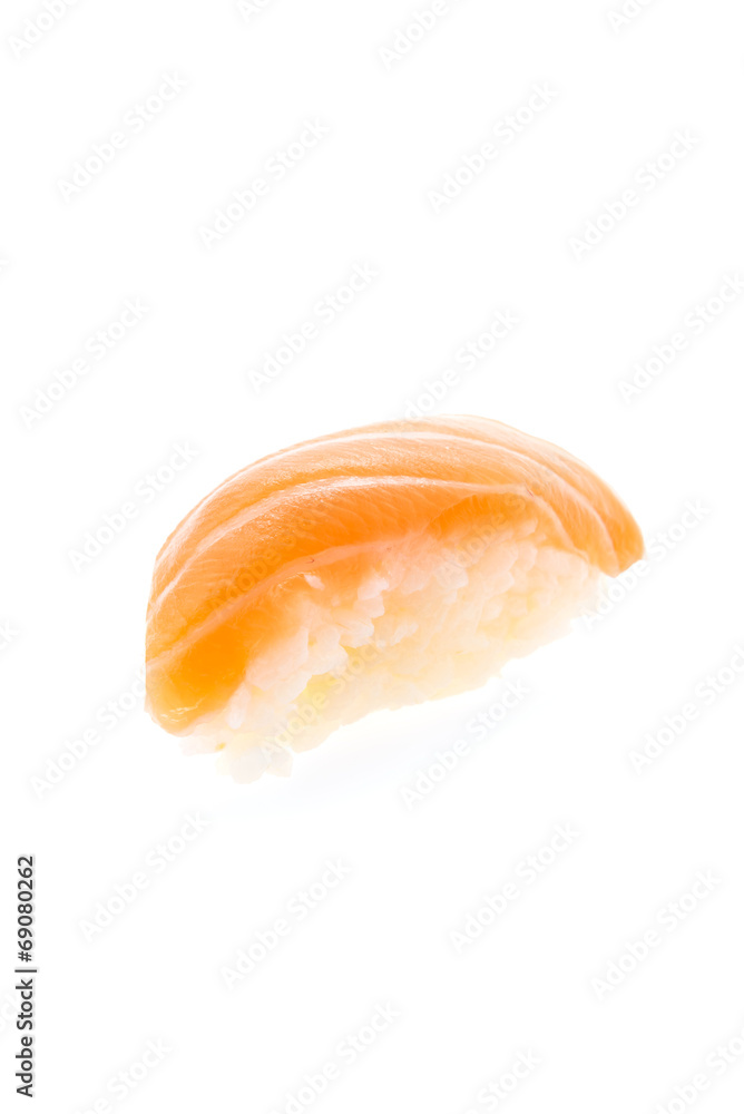 Salmon sushi isolated on white Salmon sushi isolated on white