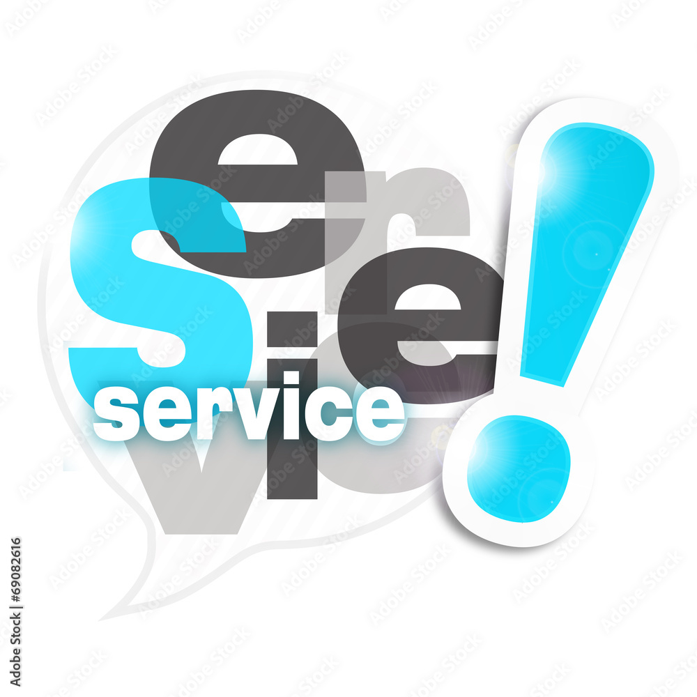 bulle mosaïque lettres : service (cs5)