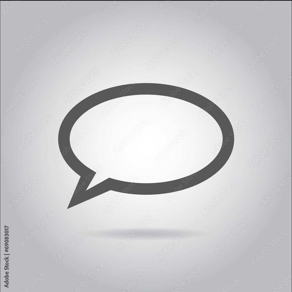 Illustration on grey background with shadow - Speech Bubble Illustration on grey background with shadow - Speech Bubble