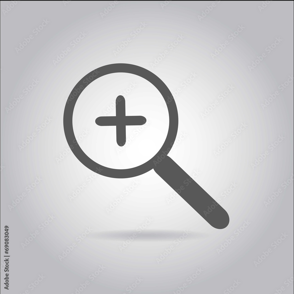 Illustration on grey background with shadow - Zoom In Illustration on grey background with shadow - Zoom In