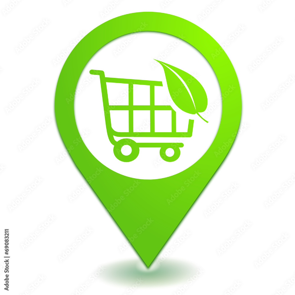 caddie bio sur symbole localisation vert caddie bio sur symbole localisation vert