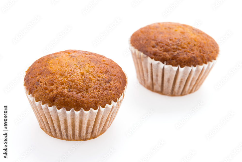 Banana cakes isolated on white Banana cakes isolated on white