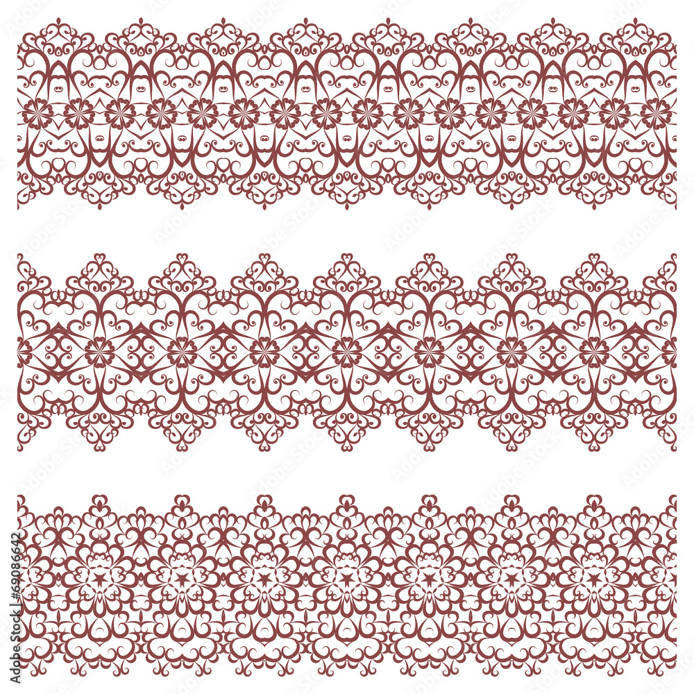 Set of seamless borders Set of seamless borders