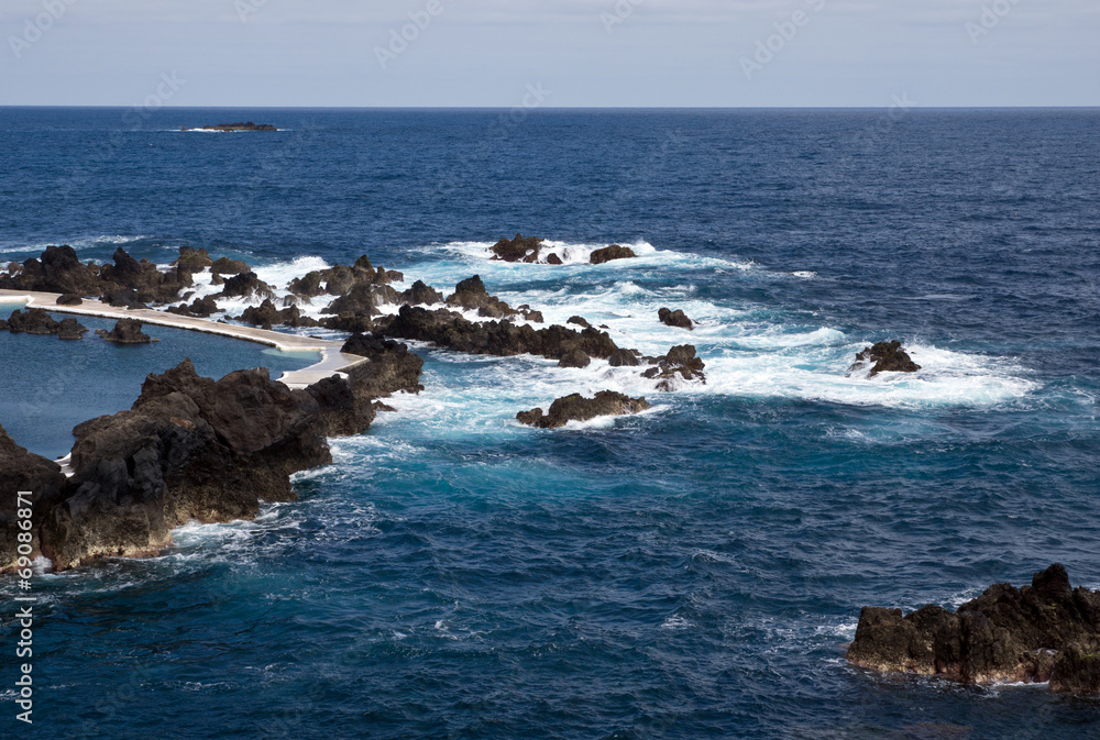 Küste bei Porto Moniz, Madeira Küste bei Porto Moniz, Madeira
