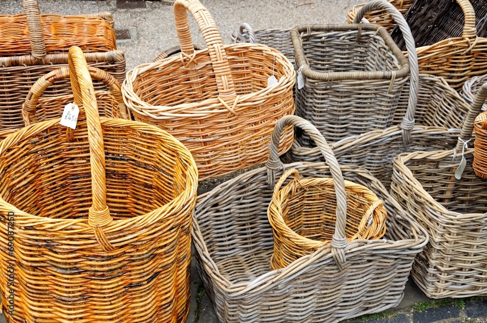Traditional wicker baskets © Arena Photo UK