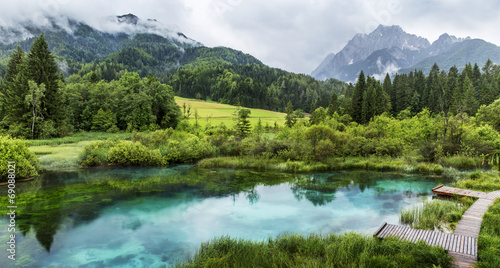 Zelenci pond near Kranjska Gora in Triglav National Park