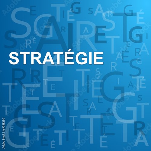 Mosaïque de Lettres STRATEGIE (tactique intelligence objectifs)