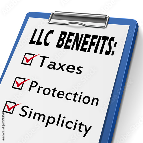 LLC benefits clipboard