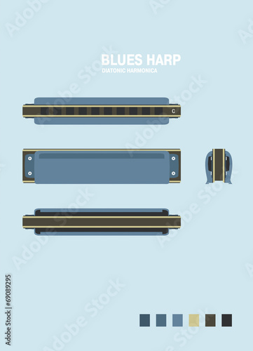 BLUE blues harp