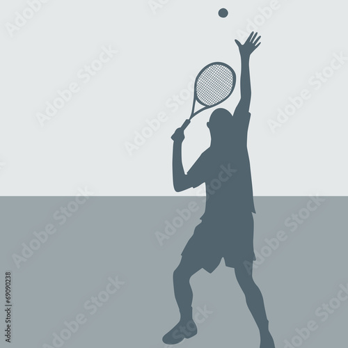 tennisman service © Claire Lemonn