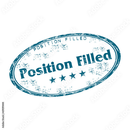 Position filled grunge rubber stamp