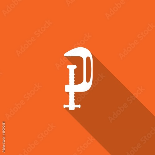 Long Shadow with the shape of a G Clamp