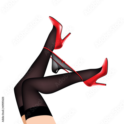 legs in shoes with panties