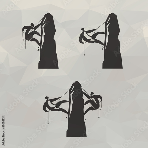 Climbers icons. Vector format