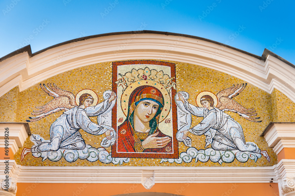 mosaic at the entrance to the Alexander Nevsky Lavra