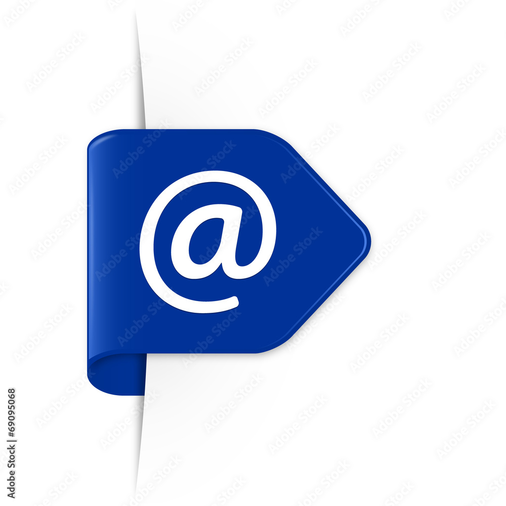 Email - Azurblauer Sticker Pfeil mit Schatten Email - Azurblauer Sticker Pfeil mit Schatten