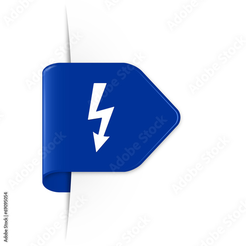 Lightning arrow - Azurblauer Sticker Pfeil mit Schatten