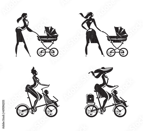 Mother and child. Vector format