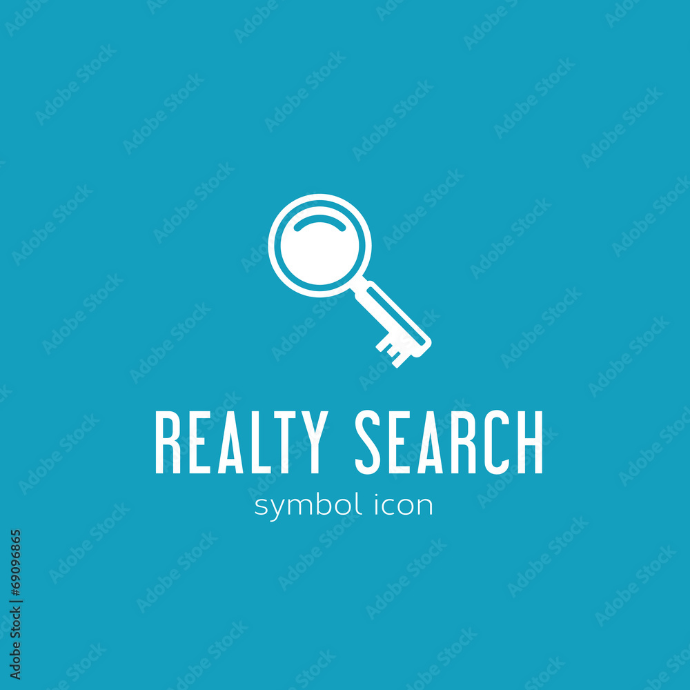 Realty Search Vector Concept Symbol Icon or Logo Template Realty Search Vector Concept Symbol Icon or Logo Template