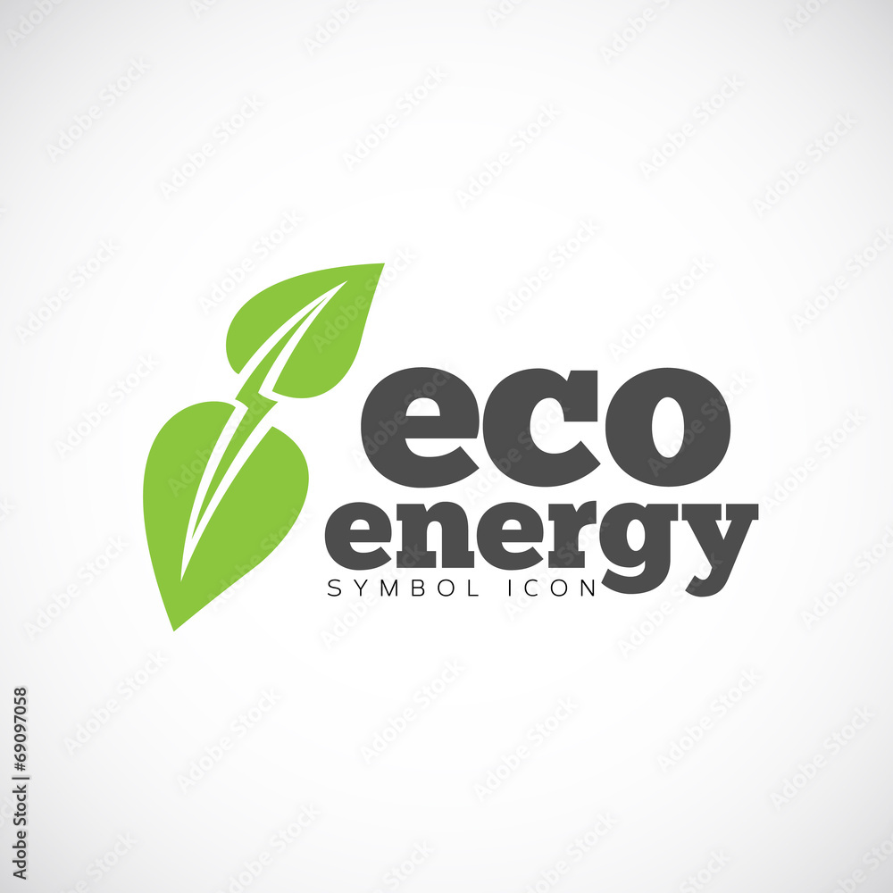 Eco Energy Vector Concept Symbol Icon or Logo Template Eco Energy Vector Concept Symbol Icon or Logo Template
