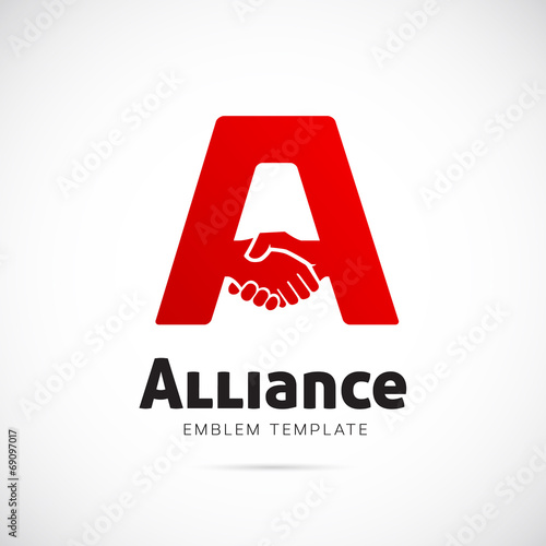 Alliance Vector Concept Symbol Icon or Logo Template