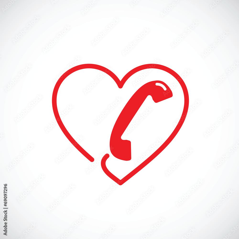 Fototapeta premium Helpline or phone sex abstract vector symbol icon