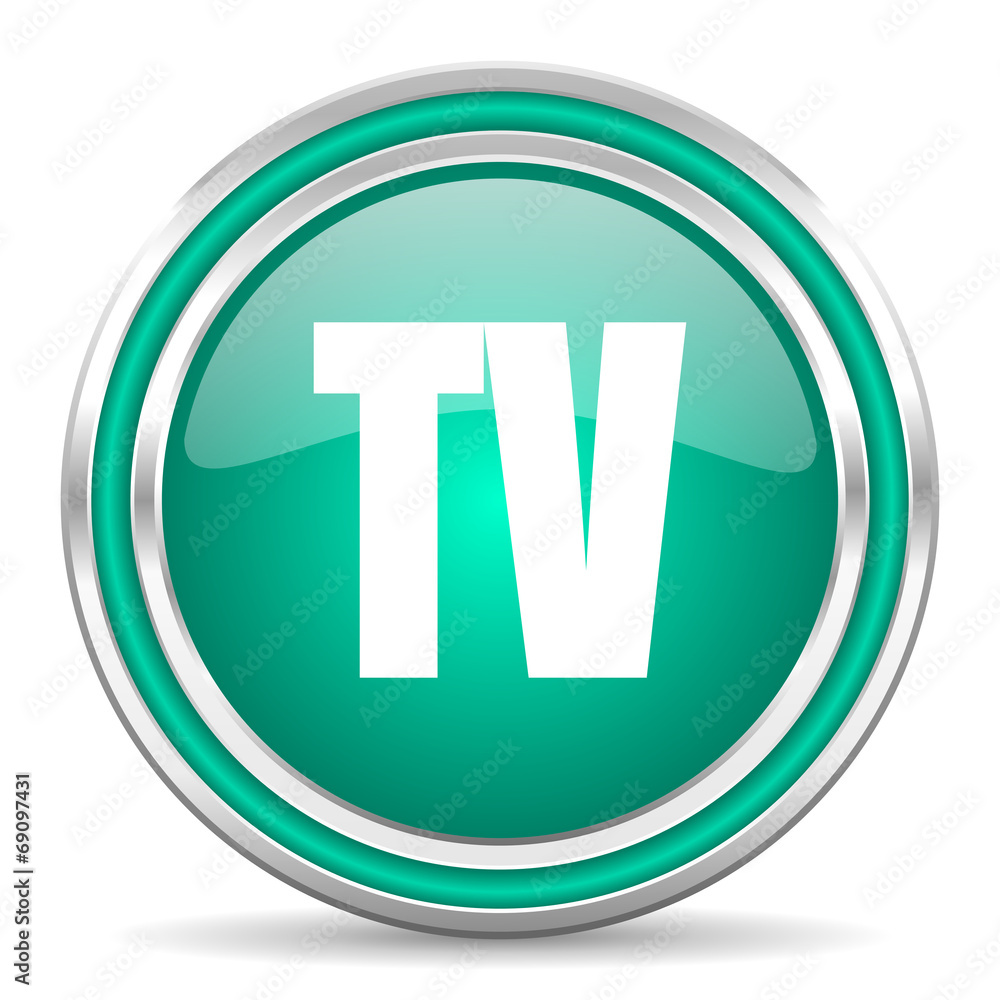 tv green glossy web icon tv green glossy web icon