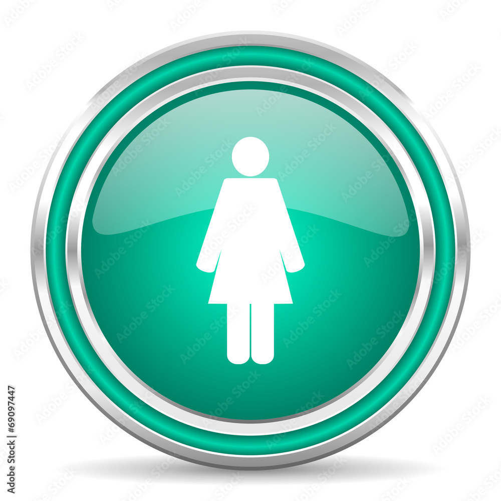 female green glossy web icon female green glossy web icon